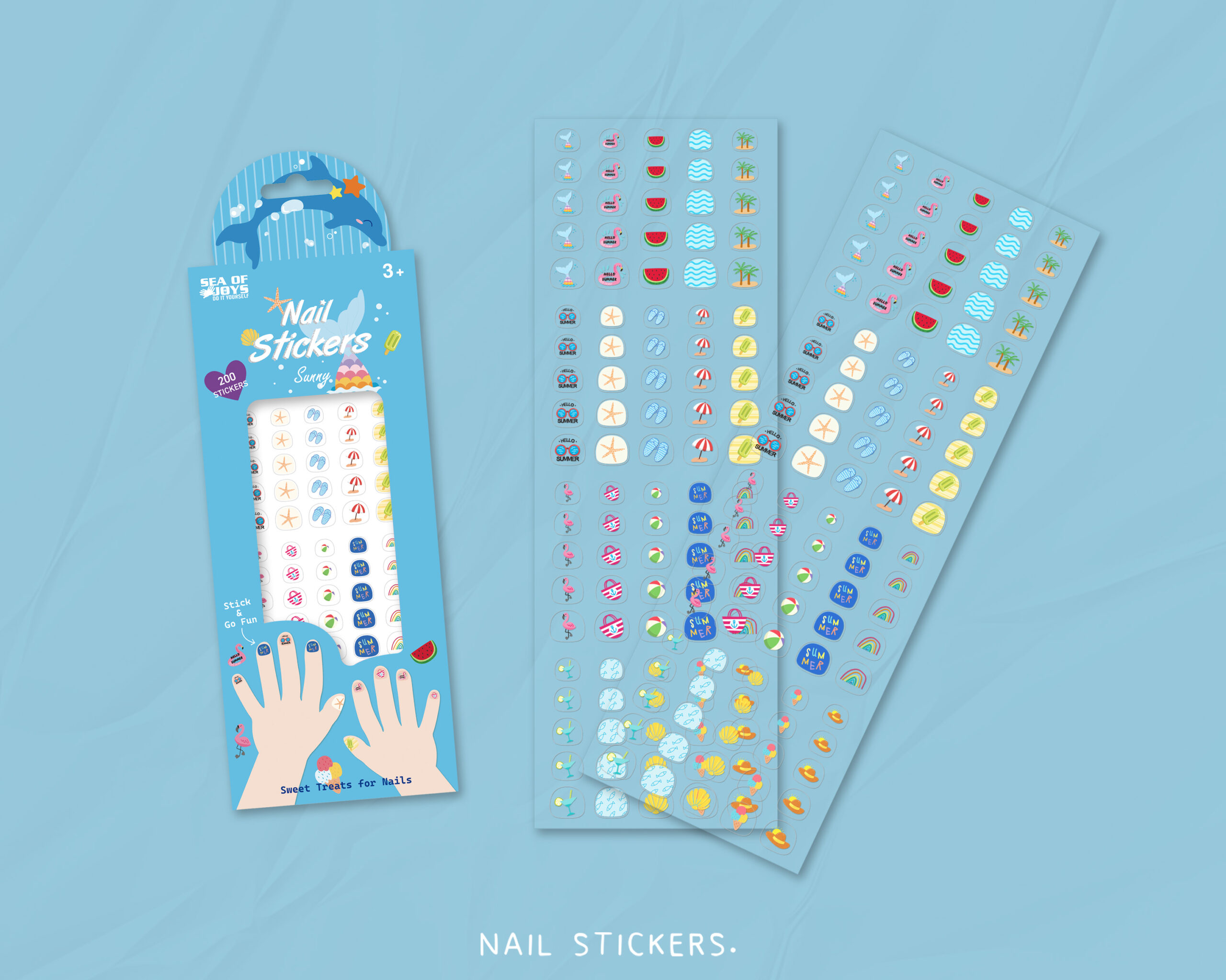 nail stickers-Summer-2 Kids Nail Stickers-Summer - 图片 2