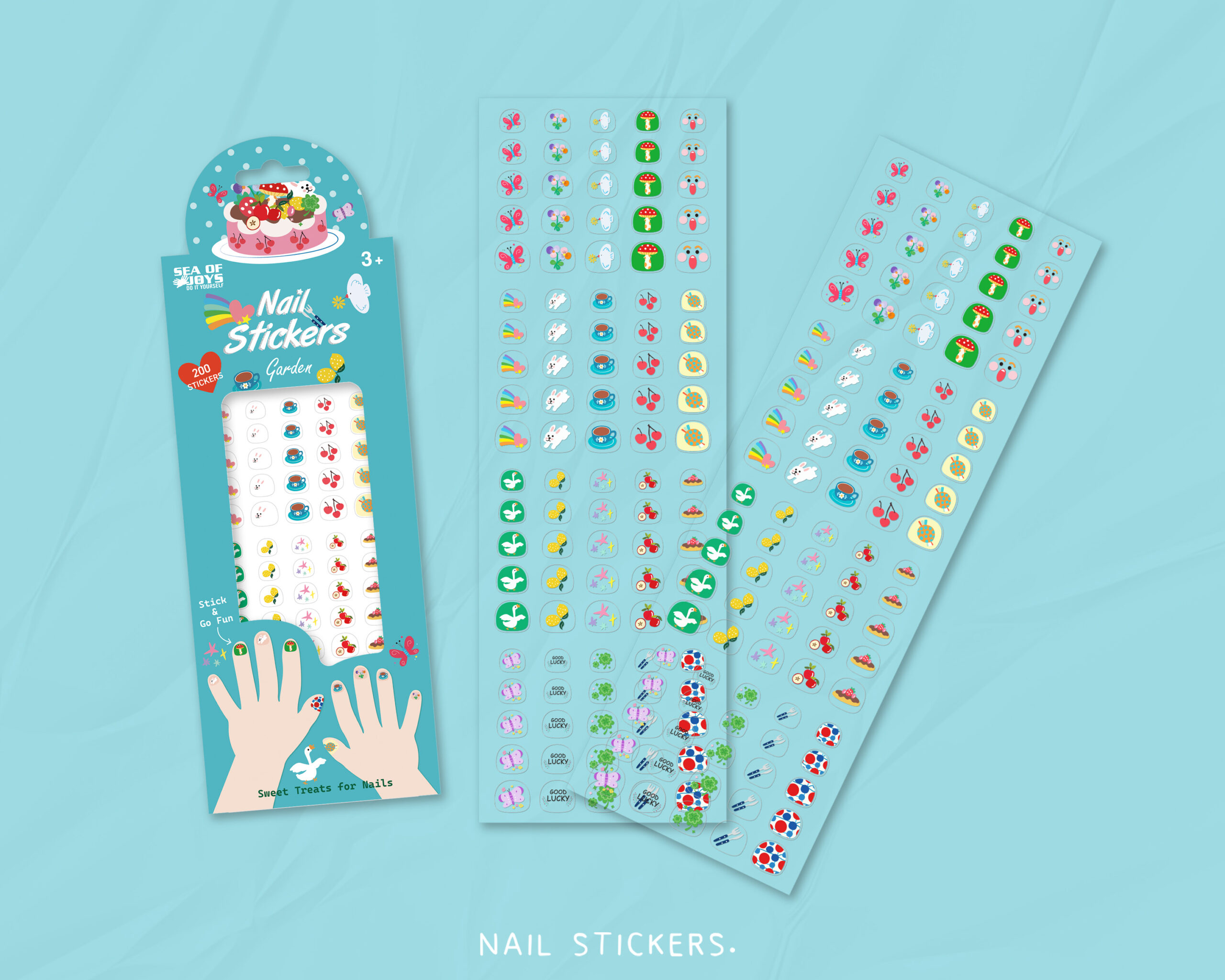 nail stickers-garden-2 Kids Nail Stickers-Garden - 图片 2