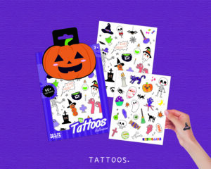 Kids Temporary Tattoos-Halloween Day