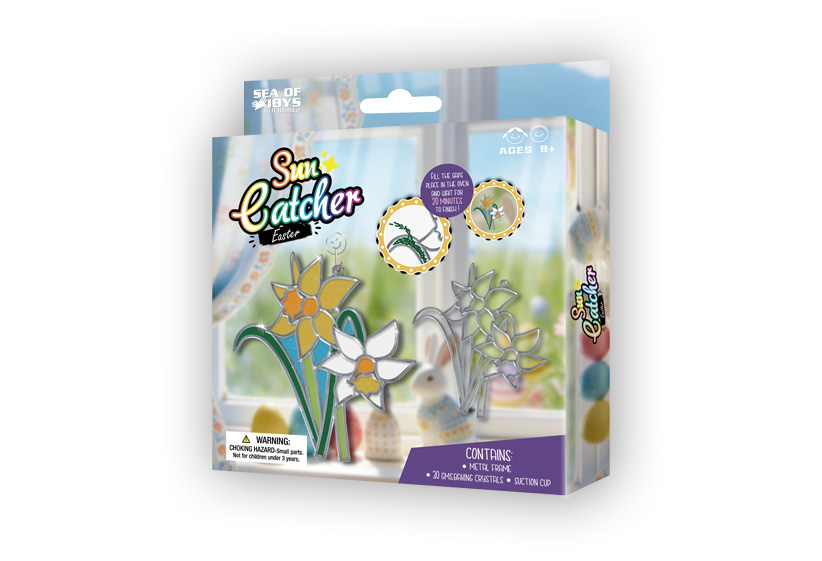 Easter Day-Daffodil-Box DIY Suncatcher-Daffodil
