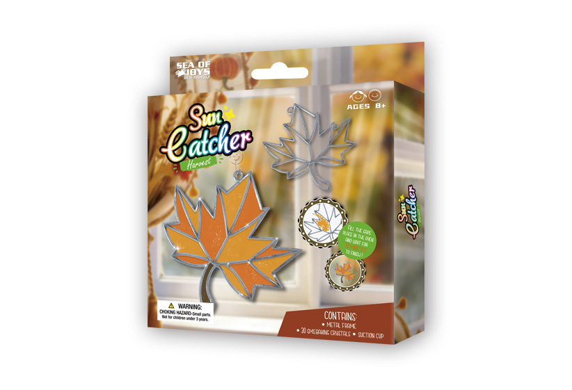 Harvest Festival-Leaf-box DIY Suncatcher-Harvest Maple Leaf