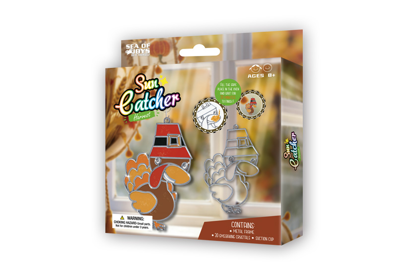 Harvest-Turkey-box DIY Suncatcher-Harvest Turkey