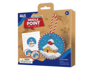 make your own needlepoint kit winter cabin
