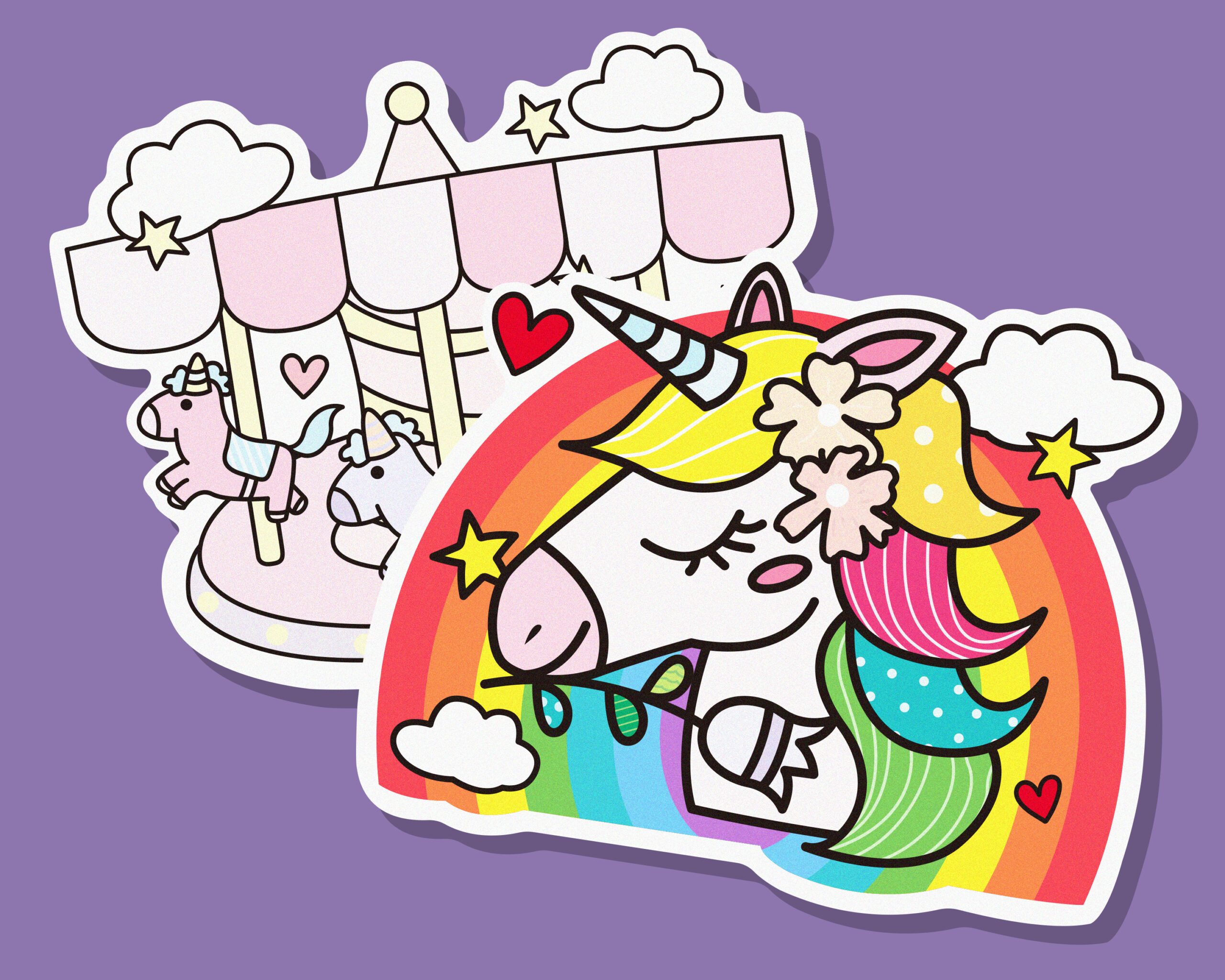 Home magic water placemat unicorn 2